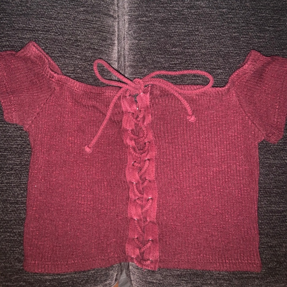 Off the shoulder crop top